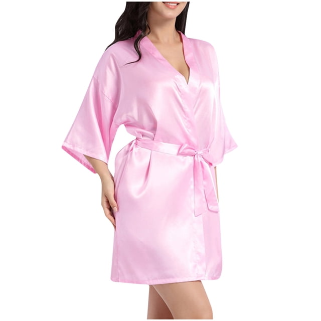 Mlkoz Womens Summer Clothes, Women's Color Ding Robe Bathrobe Color Light Summer Thin Short Cardigan Robe, Women Gifts