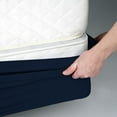 thumbnail image 4 of DNG Creations 1 Piece Box Spring Cover 100% Egyptian Cotton Wrap Around 4 Sides for Hotel & Home, Fits Box Springs up to 15 Inch Deep Pocket ( Solid Navy Blue - Queen ), 4 of 7