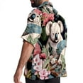 thumbnail image 3 of Koala Men's Short Sleeve Casual Printed Button Down Beach Shirt - Summer Unisex Top, 3 of 6