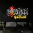 thumbnail image 3 of Glowneon Gobble Give Thanks Neon Sign, Gobble Turkey LED Sign, Thanksgiving Decor, Holiday Decor, 3 of 5