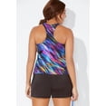 thumbnail image 5 of Swimsuits for All Chlorine Resistant Racerback Tankini Set With Banded Short, 5 of 5