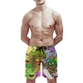 thumbnail image 6 of My Singing Monsters Men's Swim Trunks Board Shorts Drawstring Elastic Waist Quick Dry Swimsuits Beach Shorts with Pockets L, 6 of 8