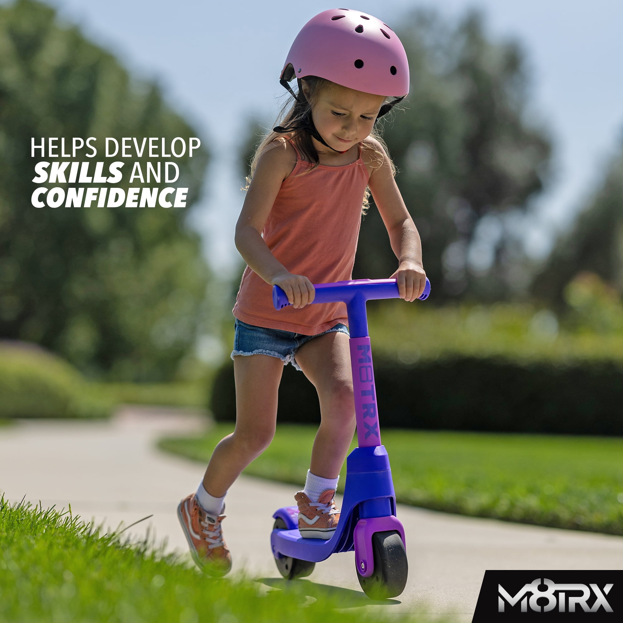 M8TRX SPORTS Beginner Two Wheel Kick Scooter for Kids and Toddlers