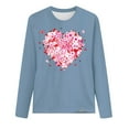 thumbnail image 3 of Qertyioot Cadeau de la Saint-Valentin pour Femme, Blouse Ample Décontractée à Manches Longues Imprimée à Col Rond, 3 of 3