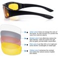 thumbnail image 3 of 3PCS Lunettes de Moto Rembourrage Lunettes de Protection Anti-Poussière, Jaune, 3 of 5