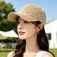 thumbnail image 3 of QASIEATN Classic Fit Baseball Caps for Women Vertical Pearl Knit Baseball Cap Fresh Casual Hat Fall Fashion Accessories, 3 of 4