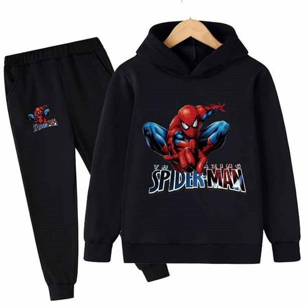 Invierno otoño Marvel Spiderman niños sudaderas con capucha ropa para niños más jerséis Tops Teen Boys Hoodie Set90CM zhangmengya CONDUJO