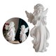 thumbnail image 4 of Estatua de ángel, adorno de mesa, decoración para el hogar, figura de querubín de oración, blanca, 1 unidad. Los 30x15cm, 4 of 9