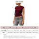 thumbnail image 5 of Camiseta ajustada sin espalda,Camiseta sin espalda de manga corta sin espalda de verano con espalda abierta Diseño aerodinámico, 5 of 5