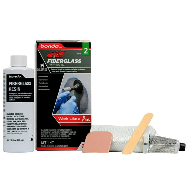 Kit de reparación 3M Bondo de resina de fibra de vidrio, 210 ml, impermeable