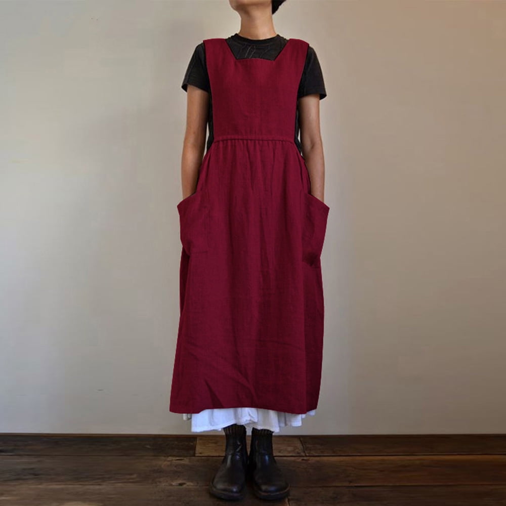 burgundy loose dress