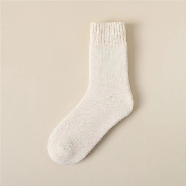 Calcetines de felpa para mujer, otoño e invierno, calcetines de pantorrilla engrosados, calcetines de rizo, calcetines cálidos para dormir en el suelo, calcetines de lana hasta la mitad de la
