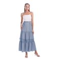 thumbnail image 4 of EFINNY Women's Cutout Polka Dot Long Skirt Dress Elastic Waist Long Length Skirts, 4 of 7