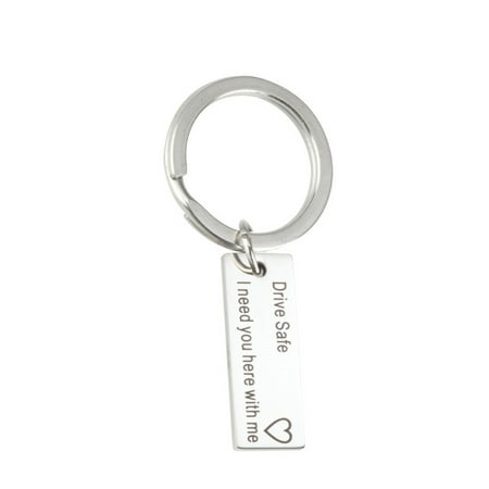 Funny Sweet Drive Safe I Need You Here with Me Letters Keychain Pendant for Key Decoration 9*28MM (Best Key Safe Uk)
