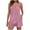 Pink, variant on Women's Casual Set, V-Neck Sleeveless Camisole Top with Pocket Pants, Loose Fit Slimming Fashion Two-Piece Outfit, for Spring Summer Daily Wear Dating Party Wedding