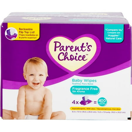 Parent's Choice - Unscented Baby Wipes, 400ct
