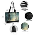 thumbnail image 2 of FORMRS Canvas Laptop Tote Bag for Women with 15.6" Computer Compartments Shoulder Handbag, Night Forest Scene, 2 of 7