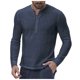 thumbnail image 2 of Seeotter Mens Casual Cotton Striped Slim Fit Long Sleeve Collared T Shirt Shirts, 2 of 3