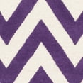 thumbnail image 6 of SAFAVIEH Cambridge Kaitlyn Zig Zag Stripes Wool Area Rug, Purple/Ivory, 9' x 12', 6 of 6