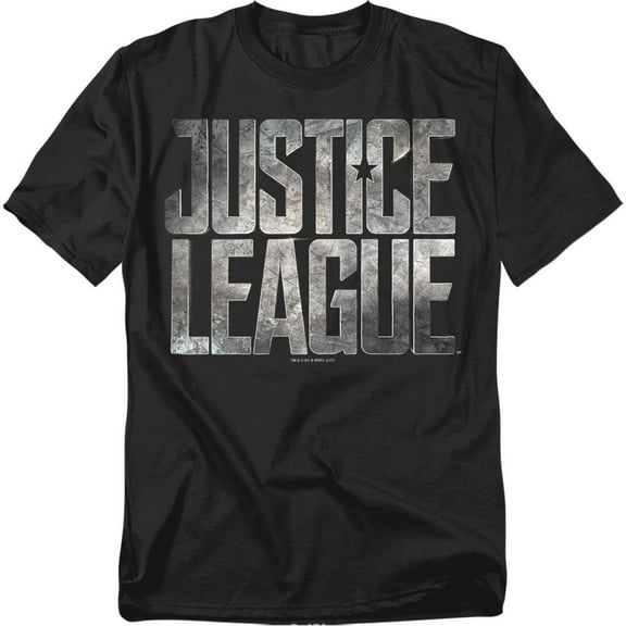 Justice League Movie T-Shirt Metal Logo Unisex Graphic Tee For Men & Women