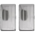 thumbnail image 2 of Set of 2 Metal-Plated 120s Cigarette Case & Stash Box (Silver Stripes), 2 of 5