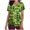 Yellow, variant on Print Nursing Uniforms Scrub for Women Women's Fashion Short Sleeve V-Neck Tops Working Uniform Printing Pocket Blouse Tops