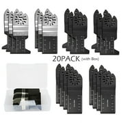 ODOMY 10/23PCS Mix Oscillating Saw Blades Multimaster Blade High Carbon Steel Saw Cut Blades Multi-tool Wood Cutting Tools Kit