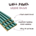 thumbnail image 2 of Panel Decorativo WPC 3D Tipo Lambrín Verde Olivo 12 Piezas 1m x 16cm Pared Interior, 2 of 6