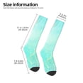 thumbnail image 2 of Naloa Cyan Mint Marble Knee Socks, High Socks Long Stretchy Sock Women Knee High Stocking, Long Socks for Women, 2 of 6
