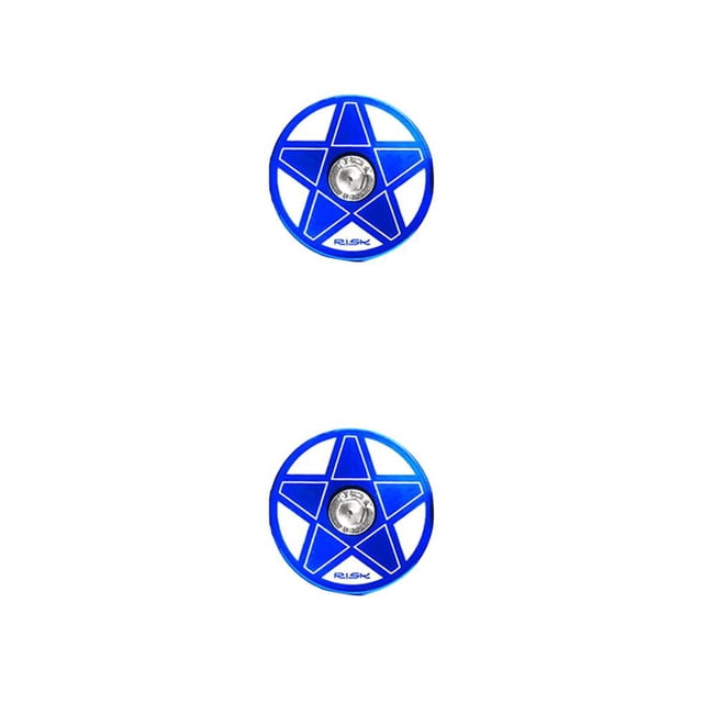 braveheart RISK Professional Rustproof Headset Cover Waterproof Exquisite Wear-resistant 28.6mm Front Fork Cycling Headset Accessories Blue Pentagonal 2Set