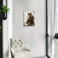 thumbnail image 4 of HFDF Vintage Horse Canvas Wall Art Brown Horse Canvas Pictures Wall Decor Farmhouse Animals Canvas Painting Rustic Artwork Canvas Prints Living Room Bathroom Office Wall Decoration 11x14inch Framed, 4 of 5