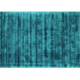 thumbnail image 1 of Ahgly Company Machine Washable Indoor Rectangle Abstract Turquoise Blue Contemporary Area Rugs, 3' x 5', 1 of 4