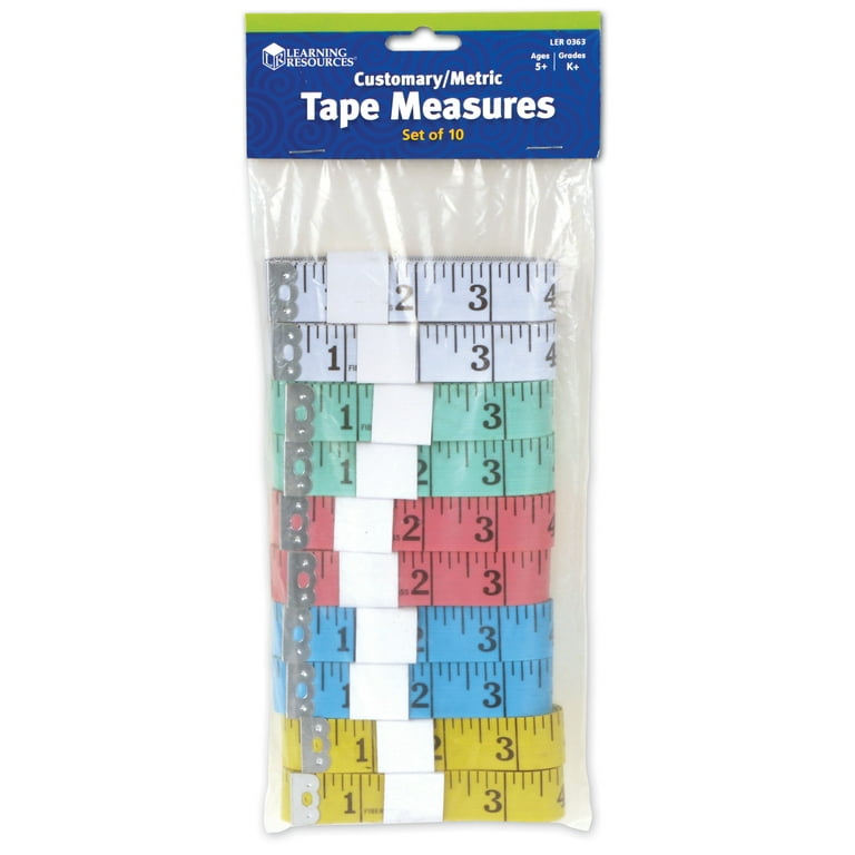 Toymytoy 1pc Learning Resources Tapeline Long Tape Measure inch Centimeter Tape for Kids, Size: 8x8cm