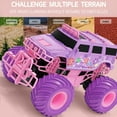 thumbnail image 2 of Trendix RC Car Electric 2.4GHz Remote Control Car Toy Big Wheels Rubber Tires Vehicle Off Road Truck (PinkA), 2 of 6