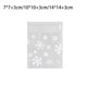 thumbnail image 2 of Bolsa de plástico para dulces de 100 piezas, contenedor adorable para envolver, bolsas de embalaje para galletas con patrón de copos de nieve, Organizadores de utensilios de cocina blanco 10*10cm Naiovety JR1015-01, 2 of 6
