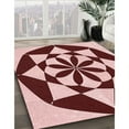 thumbnail image 3 of Ahgly Company Machine Washable Indoor Square Transitional Cranberry Red Area Rugs, 7' Square, 3 of 7