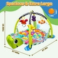 thumbnail image 4 of JoyStone 4 in 1 Turtle Baby Play Gym Activity Mat with 30 Balls, 4 Detachable Sound Toys, Baby Sensory Mat for for Toddler Infant, Newborn Gift for Boys and Girls, Green, 4 of 11
