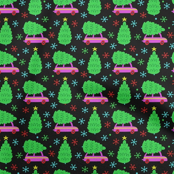 oneOone Viscose Jersey Green Fabric Tree Diy Clothing Quilting Fabric Print Fabric By Yard 60 Inch Wide
