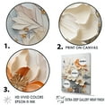 thumbnail image 3 of Designart "Serenity In Floral Contrast I" Seasonal Flowers Wall Art Living Room, 3 of 7