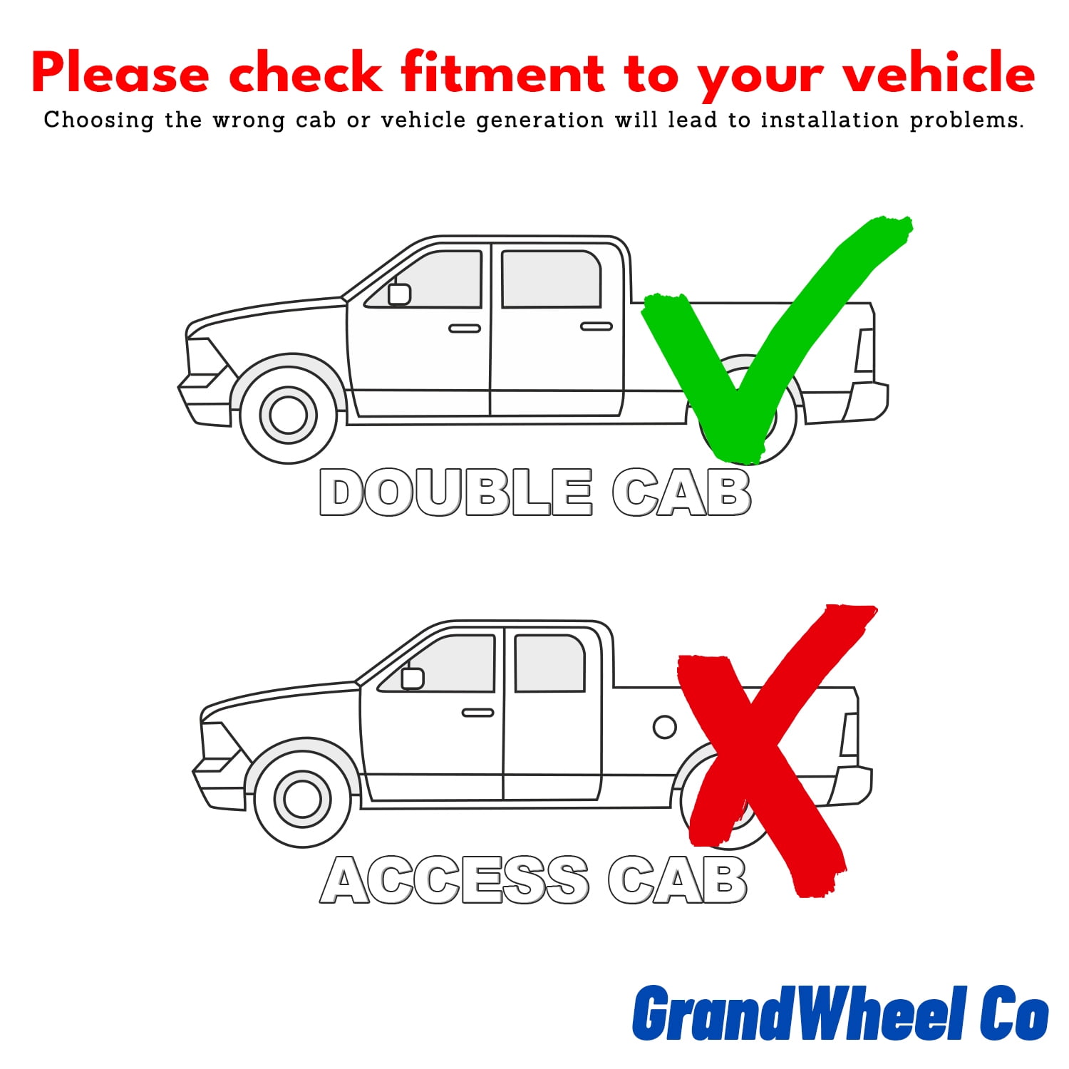 GrandWheel Co Smoke Tinted Tape-On Side Window Vent Visor Deflectors Rain Guards Compatible with Toyota Tacoma Double Cab 2024-2026 - 4 pcs. GW0939
