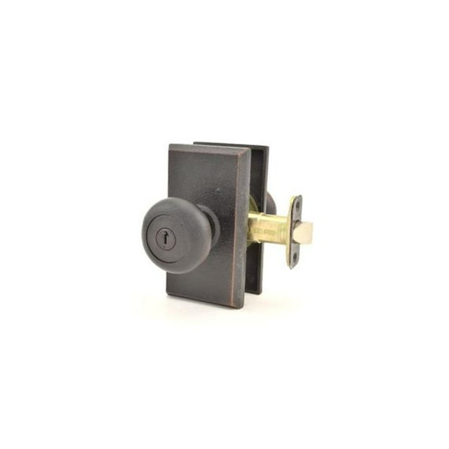 Weslock 07340F1F1SL23 Wexford Square Entry Lock with Adjustable Latch & Full Lip Strike, Oil Rubbed Bronze