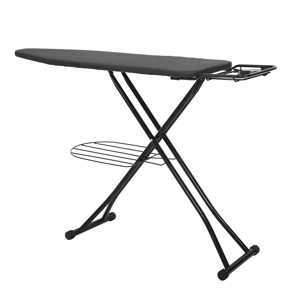 US Stock Home Ironing Board 4 Leg Foldable Adjustable Board With Cover 48x15in 