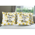 thumbnail image 6 of Ambesonne Saying Throw Pillow Cover 4 Pack, Star Phrase, 18", Earth Yellow Black, 6 of 7