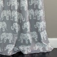 thumbnail image 5 of Lush Decor Elephant Parade Room Darkening 84" x 52" Gray Metal Grommets 2-Pc Set Window Panel, 5 of 7