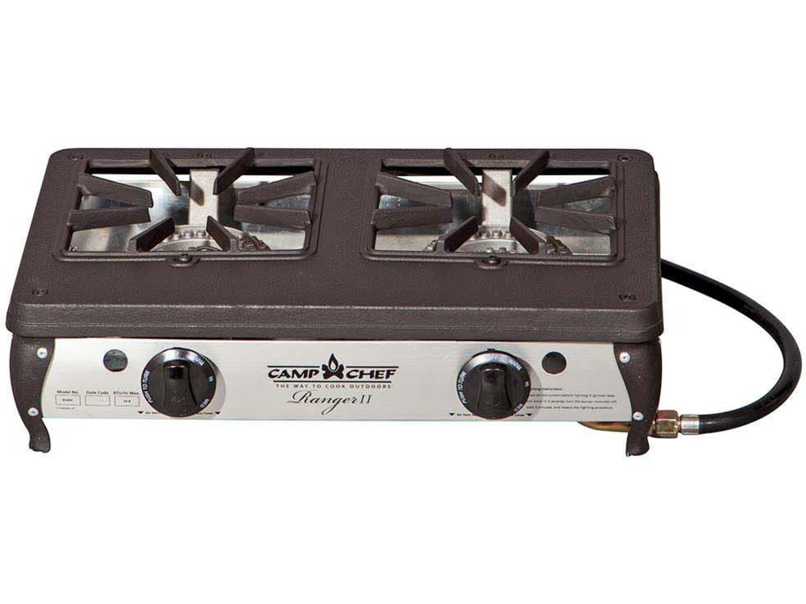 Camp Chef Ranger II Portable Outdoor 2 Burner Propane Stove 34 000 BTU Total Output 128 Sq Inch Cooking Area BS40C