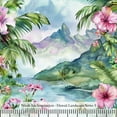 thumbnail image 2 of Ninth Isle Inspiration - Hawaii Landscape Series - 100% Rayon Fabric By The Yard (Series3, Swatch(11"x11")), 2 of 8