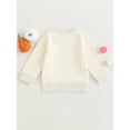 thumbnail image 4 of Newborn Baby Halloween Sweatshirt Cute Pumpkin Pie Print Long Sleeve Pullovers Fall Tops for Toddler Girl Boy Fall Clothes, 4 of 8