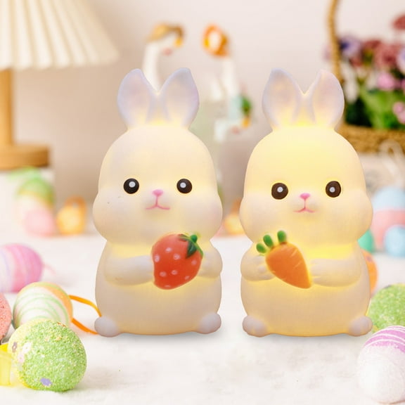 1Pcs Easter Night Lamp under $5! Kadlawus Easter Night Lamp, Bunny Sleeping Lamp for Bedroom, Soft Warm Light Night Light, Eye Care Ambient Light, Small Table Lamp Decor, Children's Night Light