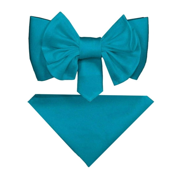 Vittorio Farina XL Solid Bow Tie & Pocket Square