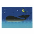 thumbnail image 1 of Whale Cutting Board, Mammal in the Ocean Moon and Stars Friendly Design, Decorative Tempered Glass Cutting and Serving Board, Small Size, Blue Grey and Pale Blue, by Ambesonne, 1 of 1
